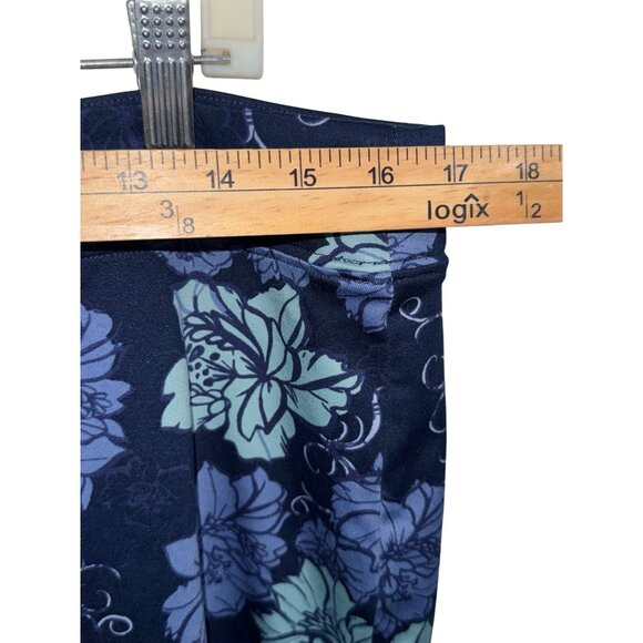 Tranquility X-Large Floral Navy Skort With Built-In Shorts Polyester/Spandex Ble - Picture 6 of 6